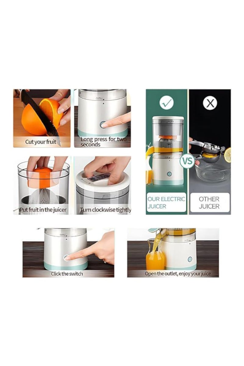 BPA-Free Electric Juicer – Rechargeable Citrus Juicer for Orange, Lemon & Grapefruit with Powerful Motor & Pour Spout  - Image 4