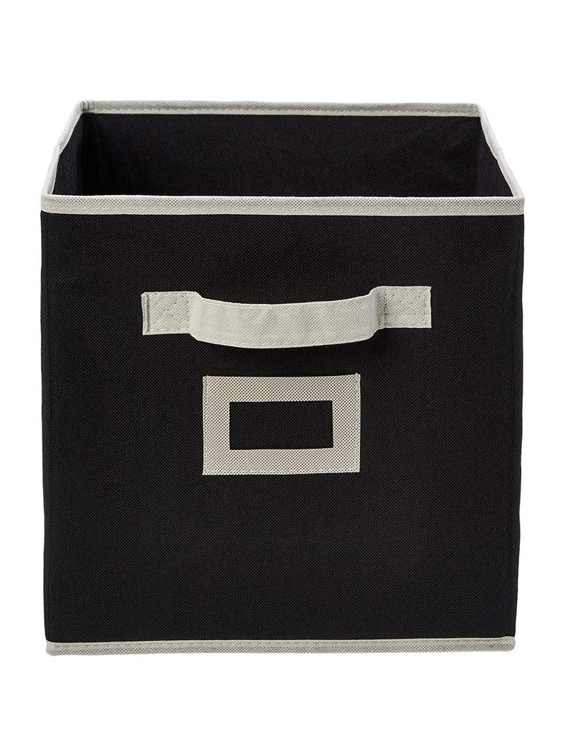 Kuber Industries Kuber Industries Non Woven Fabric Foldable Storage Cube Box with Handle, Extra (2 Pieces, Small & Large, Black)-KUBMART1916  - Image 3