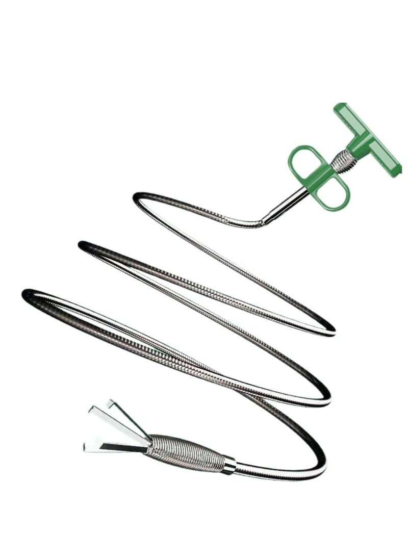 Generic - 1pc Flexible Sink Grabber Reacher Tool with 4 Claws Drain Unclogger Tool, Drain Clog Remover Tool for Sink, Tube Drain Cleaning Toilet with Grab Handle Pickup Unblocker Sewer Dredging Tool, 35.4inch - Image 1