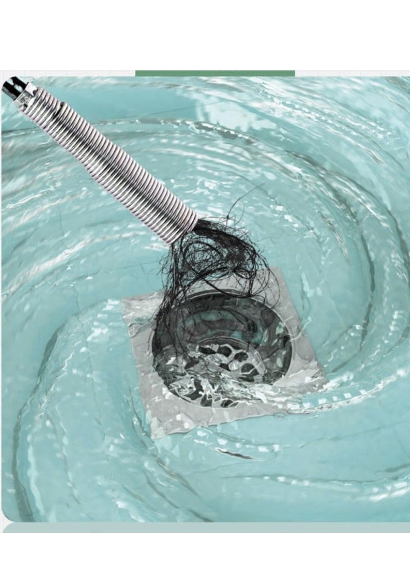 Generic - 1pc Flexible Sink Grabber Reacher Tool with 4 Claws Drain Unclogger Tool, Drain Clog Remover Tool for Sink, Tube Drain Cleaning Toilet with Grab Handle Pickup Unblocker Sewer Dredging Tool, 35.4inch - Image 1