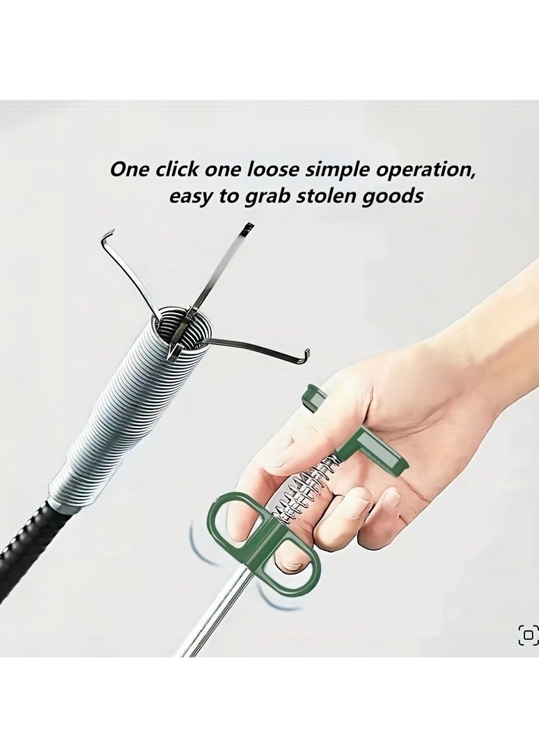 Generic - 1pc Flexible Sink Grabber Reacher Tool with 4 Claws Drain Unclogger Tool, Drain Clog Remover Tool for Sink, Tube Drain Cleaning Toilet with Grab Handle Pickup Unblocker Sewer Dredging Tool, 35.4inch - Image 1