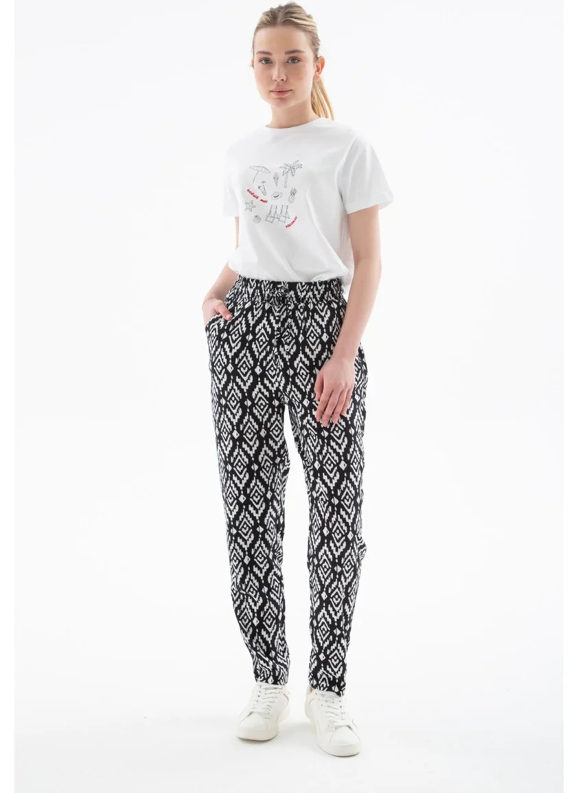 Fashion Friends 25Y0843K1 Women's Patterned Trousers