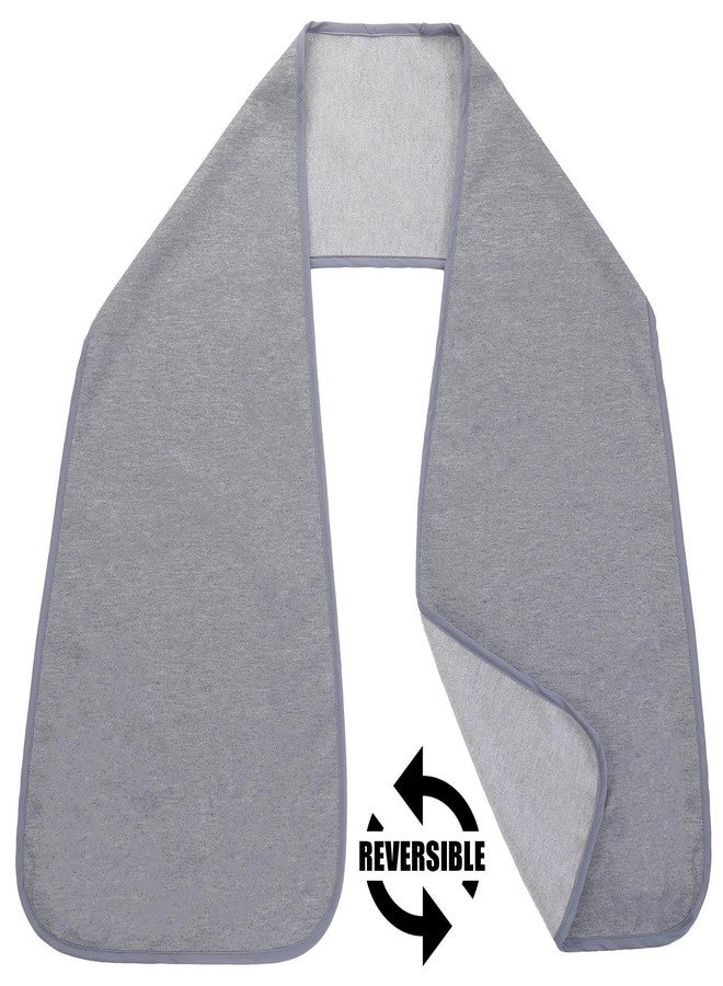 Silicherry 6 Pcs Adult Bibs Scarf for Eating Dignity Dining Protectors Scarf Bibs for Elderly Senior Citizens Washable Bibs (Gray) - Image 4