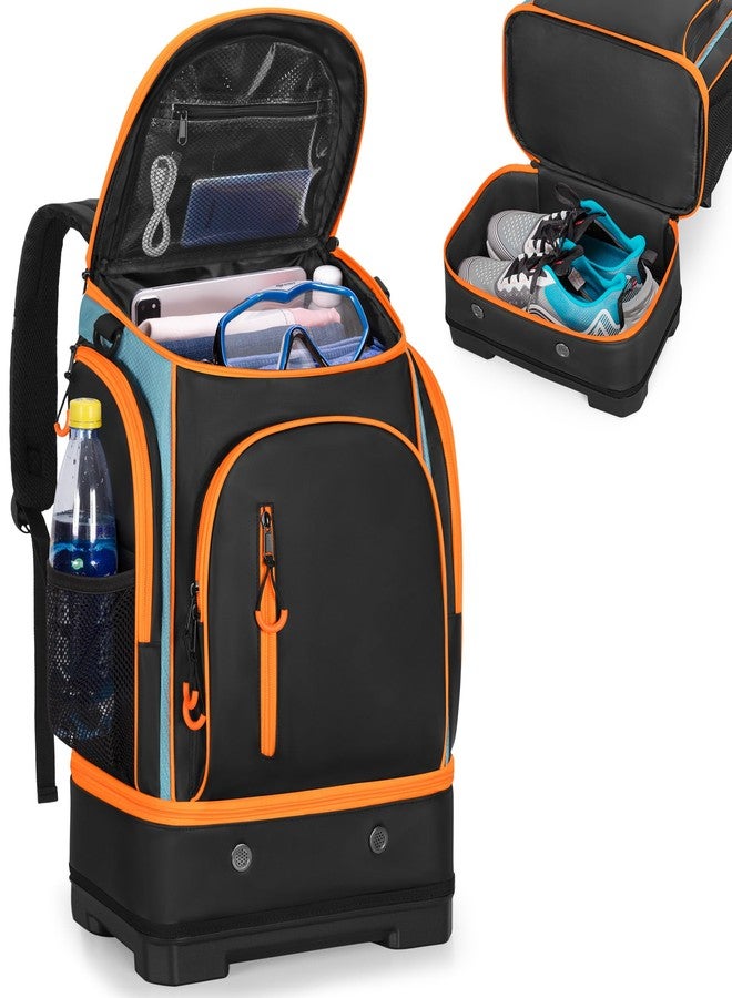Smasrob 35L Swim Bag with Hard Shoe Compartment and 2 Insulated Sections, Swim Backpack for Swimmers with Multiple Pockets - Image 1