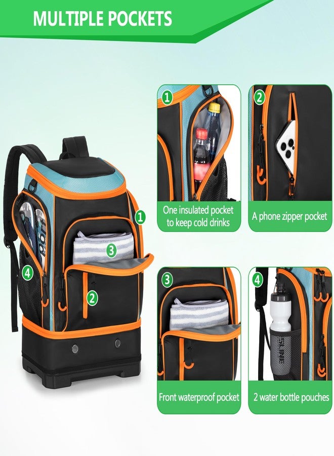 Smasrob 35L Swim Bag with Hard Shoe Compartment and 2 Insulated Sections, Swim Backpack for Swimmers with Multiple Pockets - Image 3