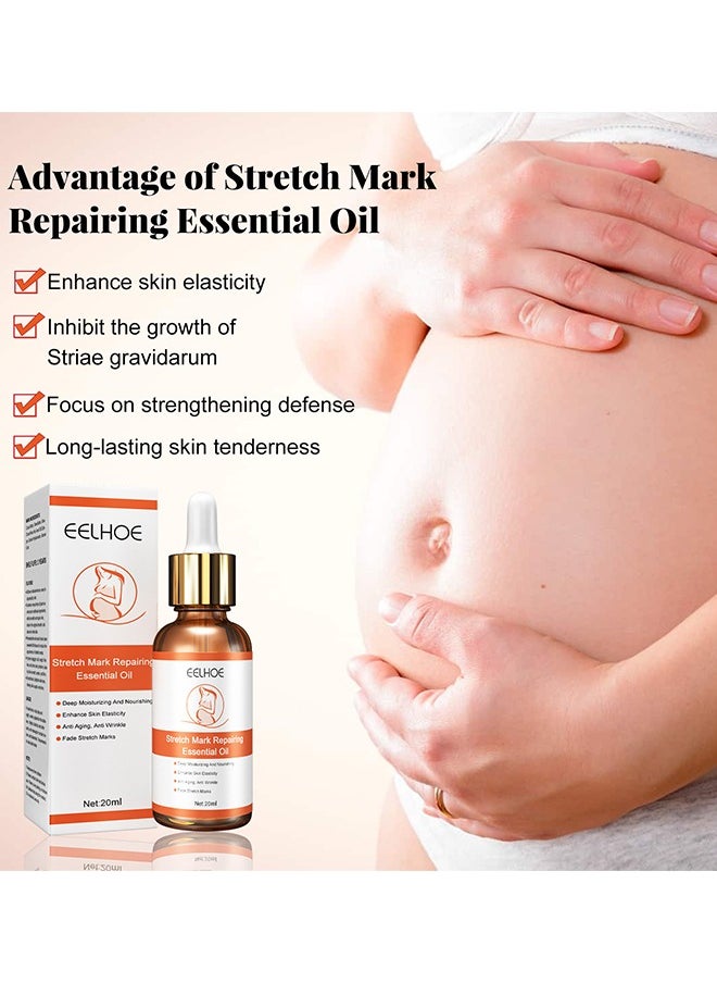 EELHOE - Stretch Mark Repairing Essential Oil, Pure Natural Maternity Skin Care Body Oil Scar Repair Removal Stretch Marks Oil 20ML - Image 1