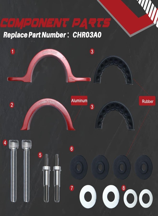 FEIMAOTUI Upgrade CHR03A0 Driveshaft Center Support Bearing Carrier Compatible with Dodge WD Durango 2011+, for Jeep WK2 Grand Cherokee 2011+ Replace 52853646AE 52853646AC (Red) - Image 3