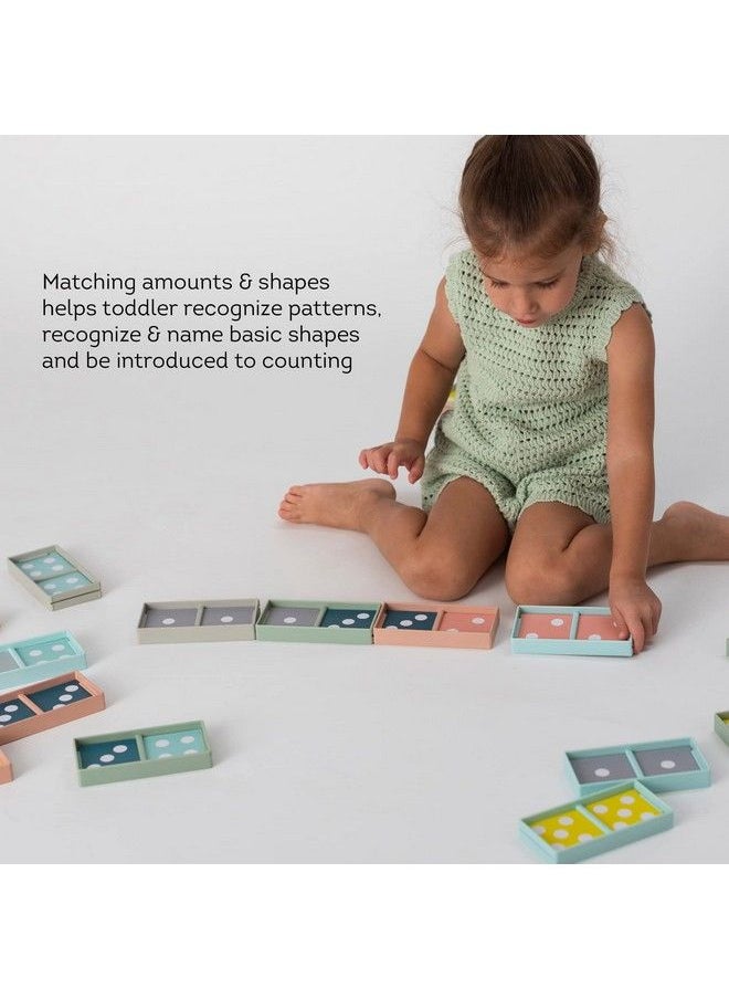 Taf Toys Train Dominoes Set Tile Board Game Domino Rally Games With Colorful Xl Domino Blocks For Toddlers & Kids 30 Months & Up Learn To Count Match & Name Colors. Classic Domino Play  - Image 4