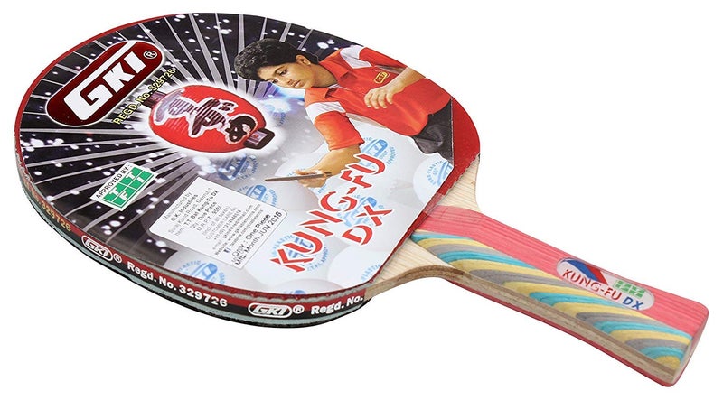 GKI Kung Fu DX Wood Table Tennis Racquet - Pack of 2, Red - Image 2