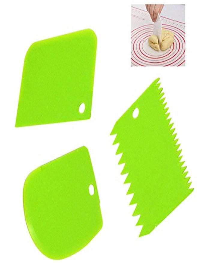 Futaba Cake decorating scraper Baking Tools - 3 Pcs - Green - Image 4