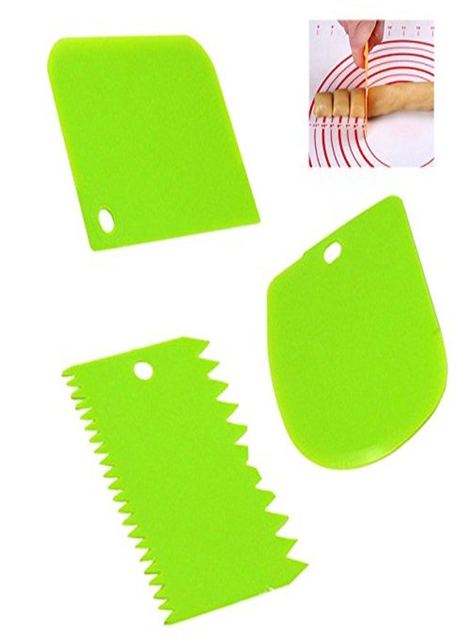 Futaba Cake decorating scraper Baking Tools - 3 Pcs - Green - Image 2