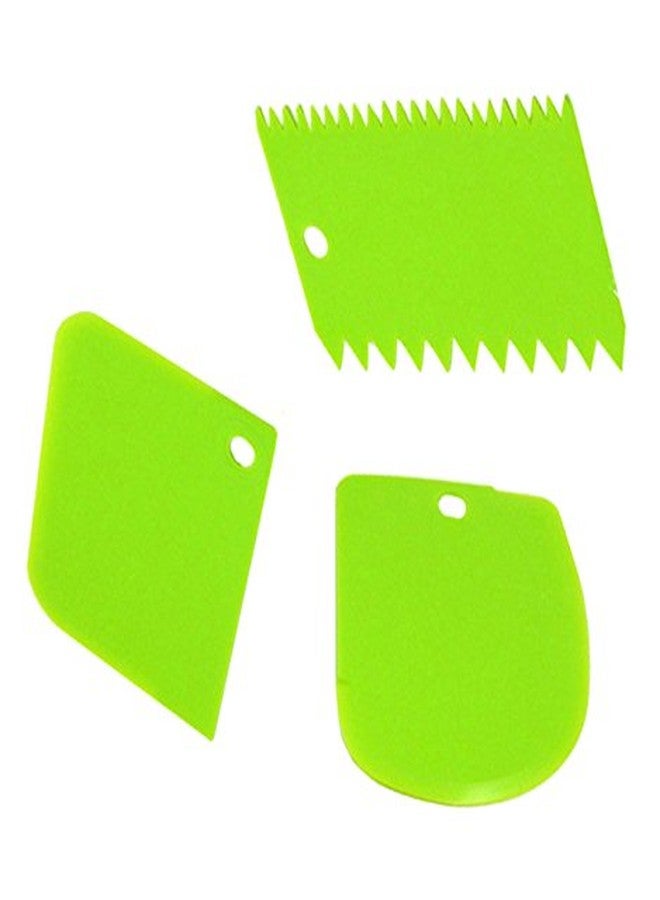 Futaba Cake decorating scraper Baking Tools - 3 Pcs - Green - Image 3
