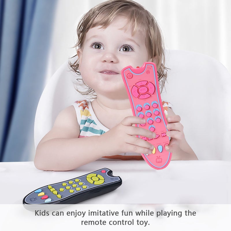 Kids Musical TV Remote Control Toy with Light and Sound Baby Early Education Toy 3 language Modes(English/French/ Spanish)for Toddlers Boys Girls - Image 2