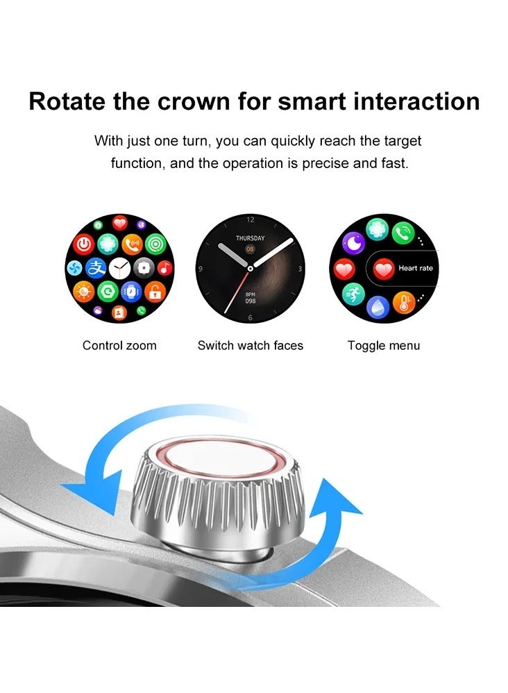 AROAQ M13 Business Smart Watch with Answer Call Function NFC Compass Body Temperature Monitor Fitness Tracker Smartwatch for Men - Image 5