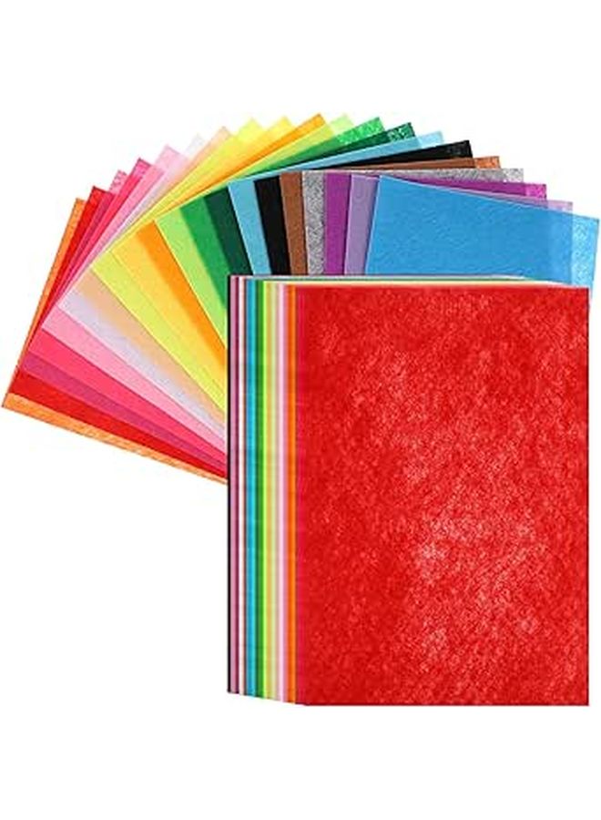 20 قطعة من أوراق اللباد الملونة المتنوعة قماش غير منسوج 20 سم × 30 سم إمدادات حرف الفن DIY - Image 1