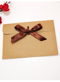 KASTWAVE 50 Pack of Envelopes with Ribbon Kraft Paper Envelope Bags for Invitations, Wedding Parties, Valentine'S Day, Thanksgiving Vintage Envelopes  - Image 2