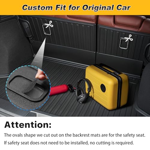 TTX LIGHTING Cargo Liner & Backrest Mat Fit for Honda HR-V HRV 2016-2022 AWD: Cargo Mat with Backrest Mat Behind 2nd Row Back Seat Protector - All Weather Protection Trunk Mat with Back Seat Cover HRV Accessories - Image 4
