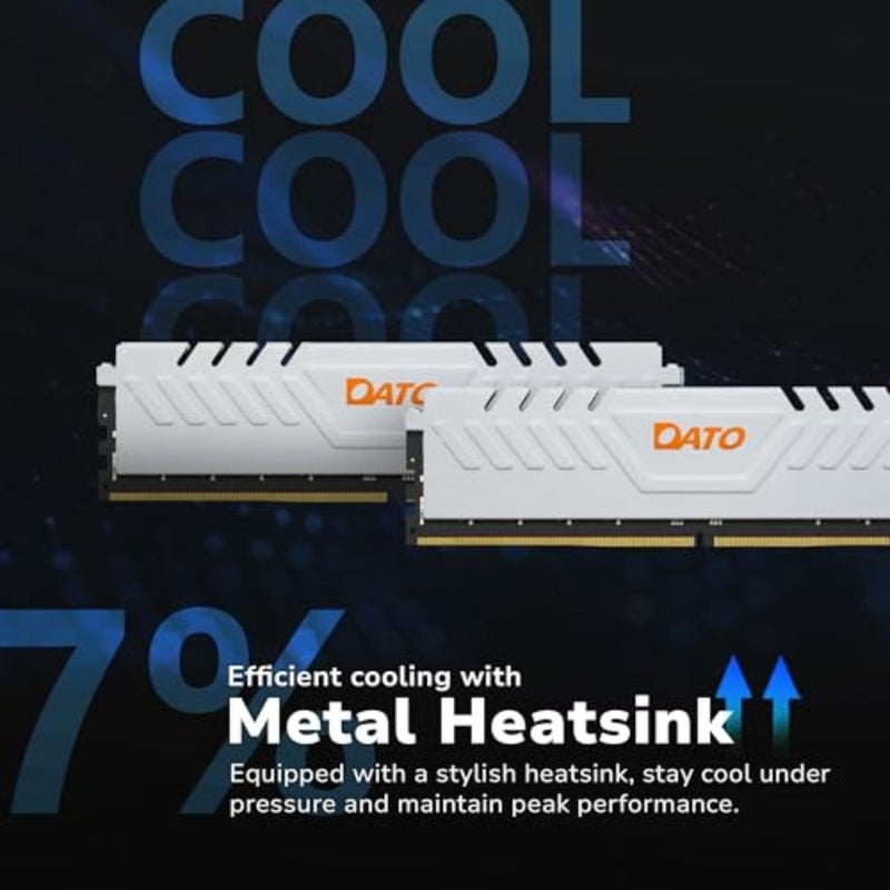 ذاكرة سطح المكتب للألعاب: DDR5 6000 ميجا هرتز، 32 جيجابايت 2x16 جيجابايت، مشتت حراري أبيض شديد، PC5-48000 CL38 1.35V غير ECC UDIMM - Image 5