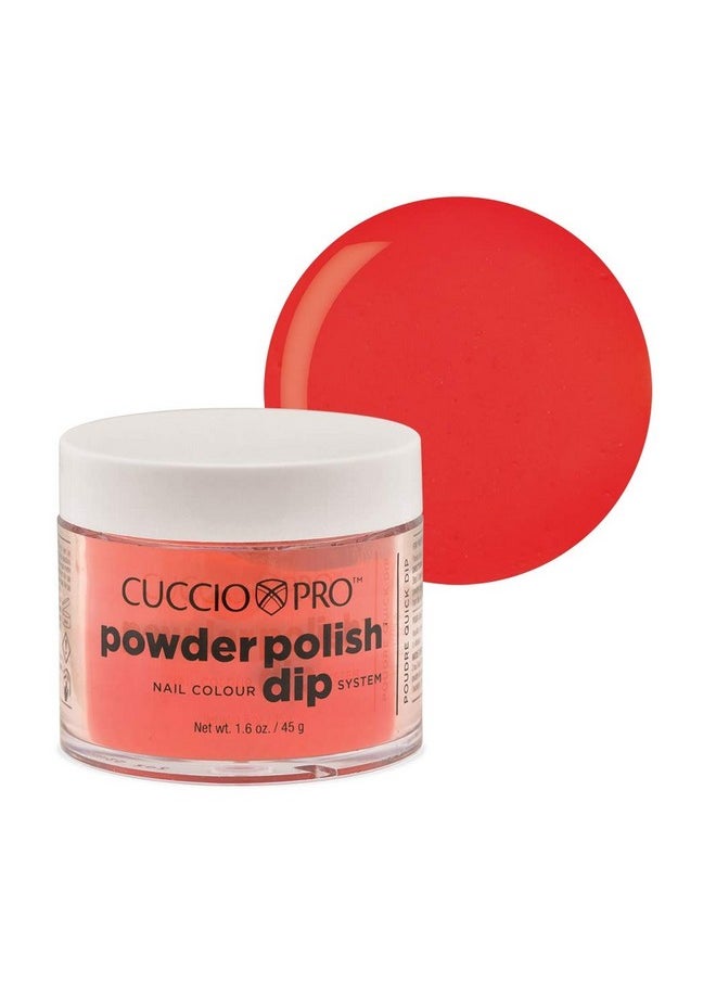 Cuccio Naturale - Cuccio Pro Cuccio Pro Powder Polish Nail Colour Dip System Red With Orange Undertones 2 Oz 2 Ounce - Image 1