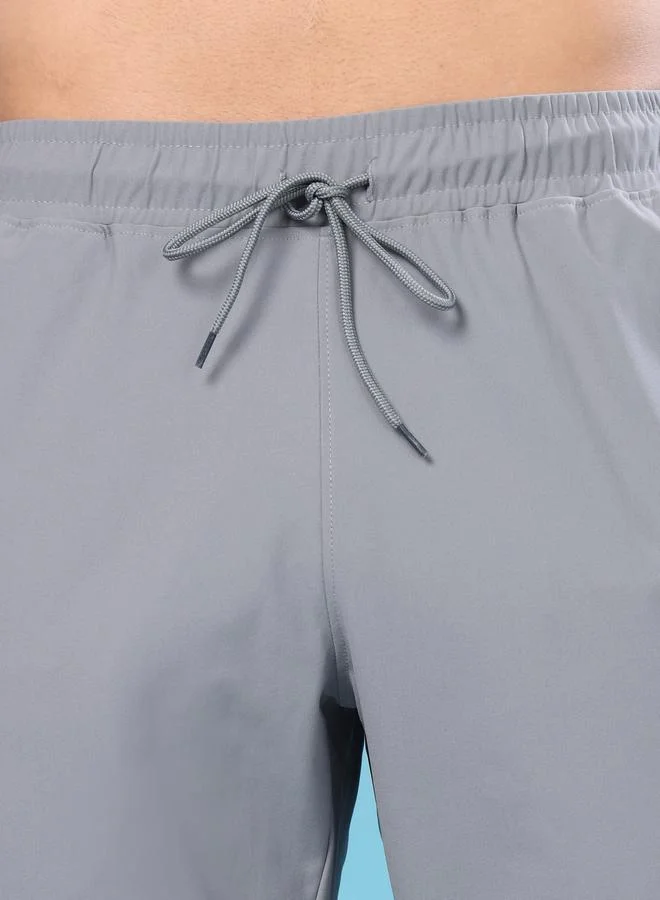 Technosport Solid Relaxed Fit Cargo Trackpants with Duracool+ by Styli