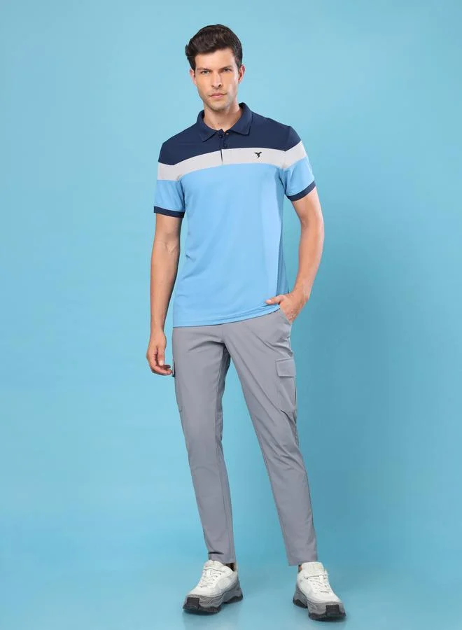 Technosport Solid Relaxed Fit Cargo Trackpants with Duracool+ by Styli