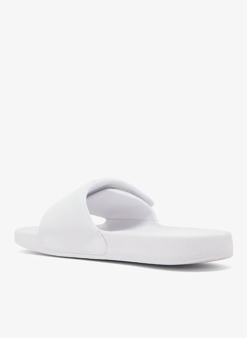 Lacoste WHT/DK GRN Serve Slides 0.0 Strap for Men | Best Price UAE