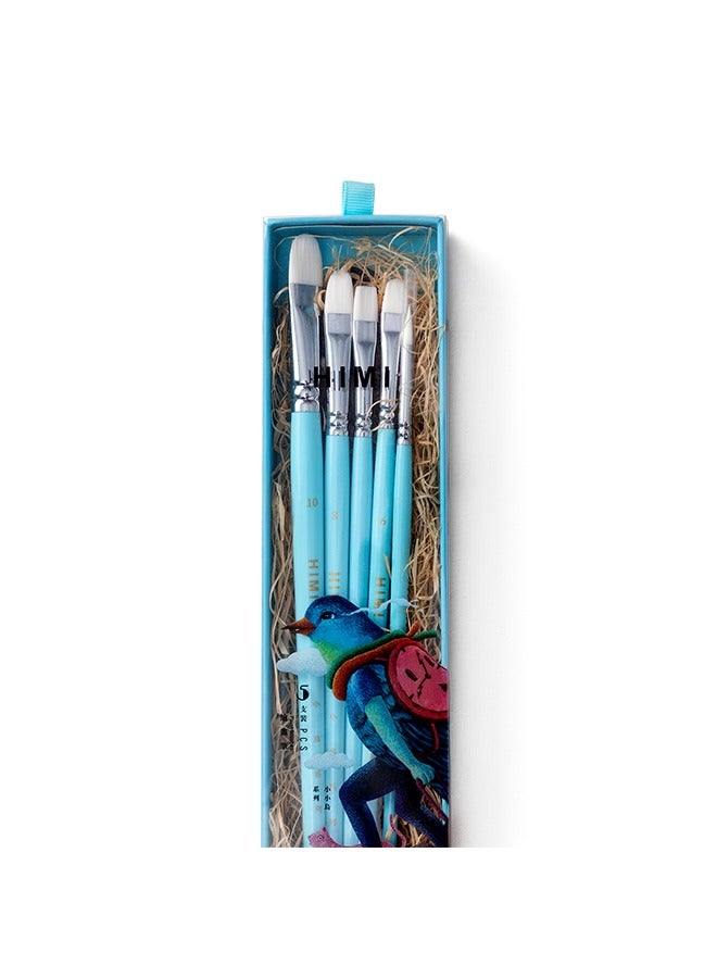 Miya Himi Little Bird Painting Brushes, 5pcs, Blue