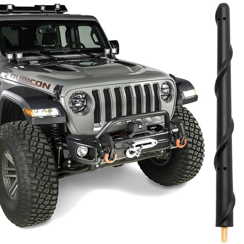 BASIKER Antenna for Jeep Wrangler Gladiator JL JK JT Rubicon Sahara 2007-2025, Short Jeep Wrangler Unlimited Sport 4xe Willys Mojave Antenna Replacement, 7 Inch Jeep Wrangler Gladiator Accessories - Image 1