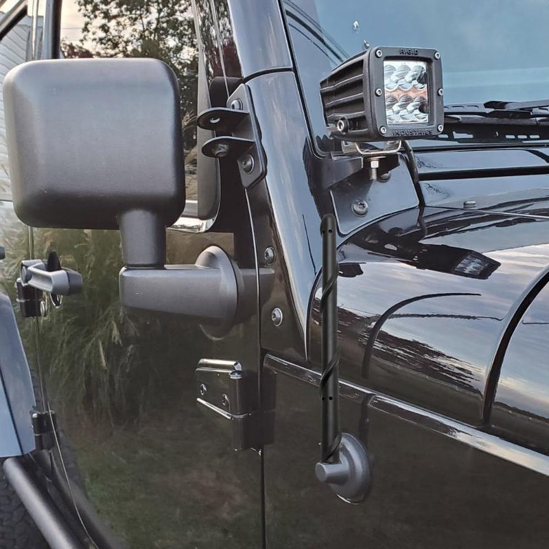BASIKER Antenna for Jeep Wrangler Gladiator JL JK JT Rubicon Sahara 2007-2025, Short Jeep Wrangler Unlimited Sport 4xe Willys Mojave Antenna Replacement, 7 Inch Jeep Wrangler Gladiator Accessories - Image 3