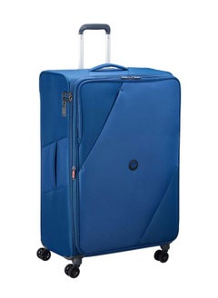 DELSEY Maringa 4 Double Wheels Expandable Soft Large Trolley Size 82 CM / 32 Inch Blue  - Image 1