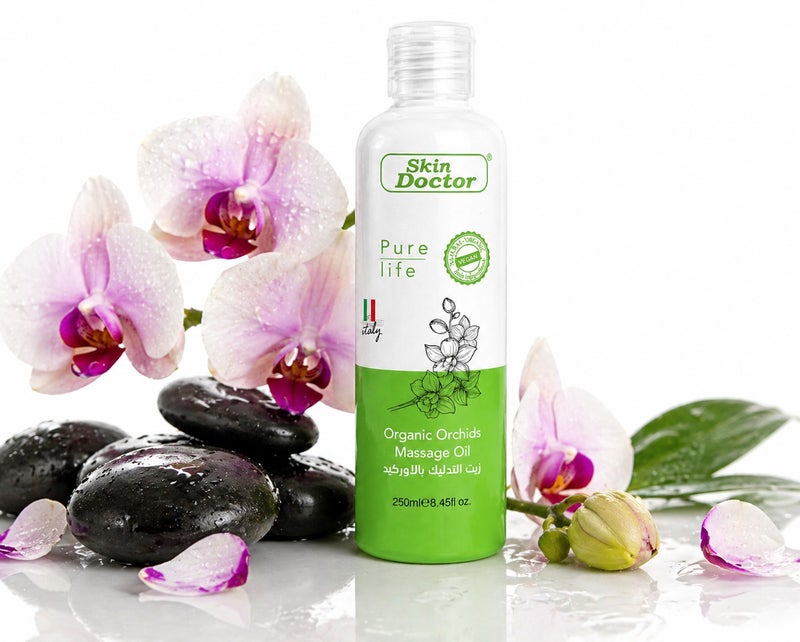 Skin Doctor Organic Orchids Massage Oil 250ml – Relaxing Body Massage Oil for Skin Nourishment & Stress Relief – Moisturizing Aromatherapy Oil for All Skin Types - Image 4