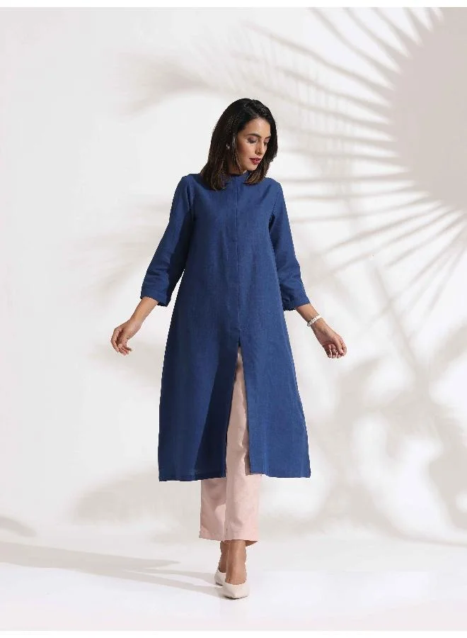 ترو برونز طقم كورتا أزرق من