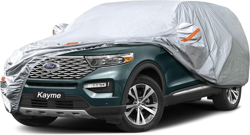 Kayme Waterproof Car Cover for SUVs and Jeeps (188 to 200 Inch) - All Weather Protection with Zipper Mirror Pocket - Image 1