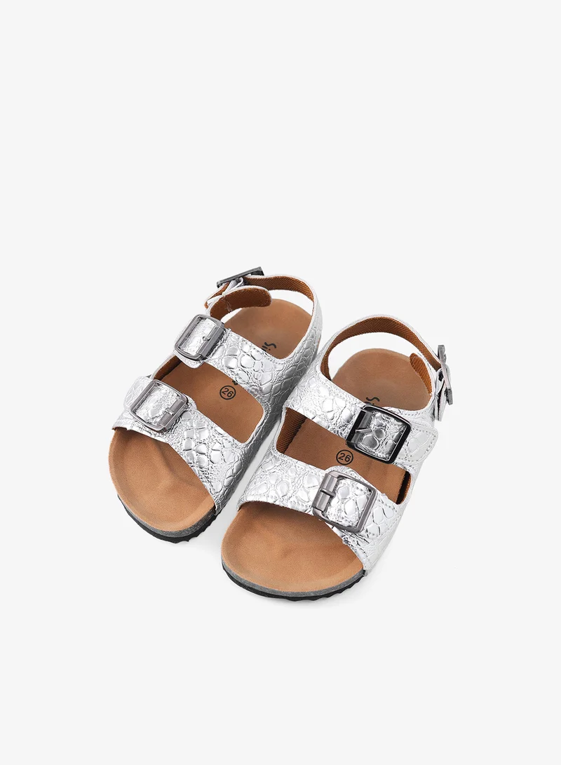 Mark & Mia Mark & Mia Buckle Closure Sandals - White