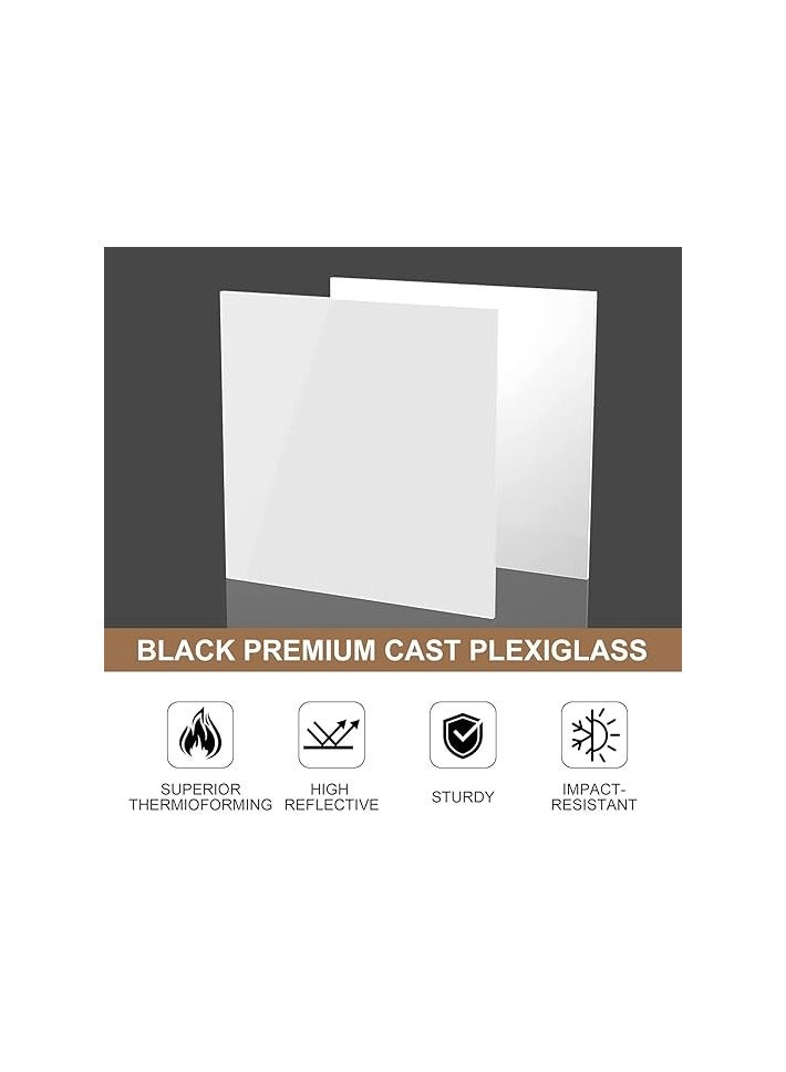 SLASA Acrylic Sheet Plexiglass 12” x 12” Square Panel 1/8” Thick, Plexi Glass Board with Protective Paper for Signs, DIY Display Projects, Craft and Easy to Cut, 2-Pack, White - Image 5