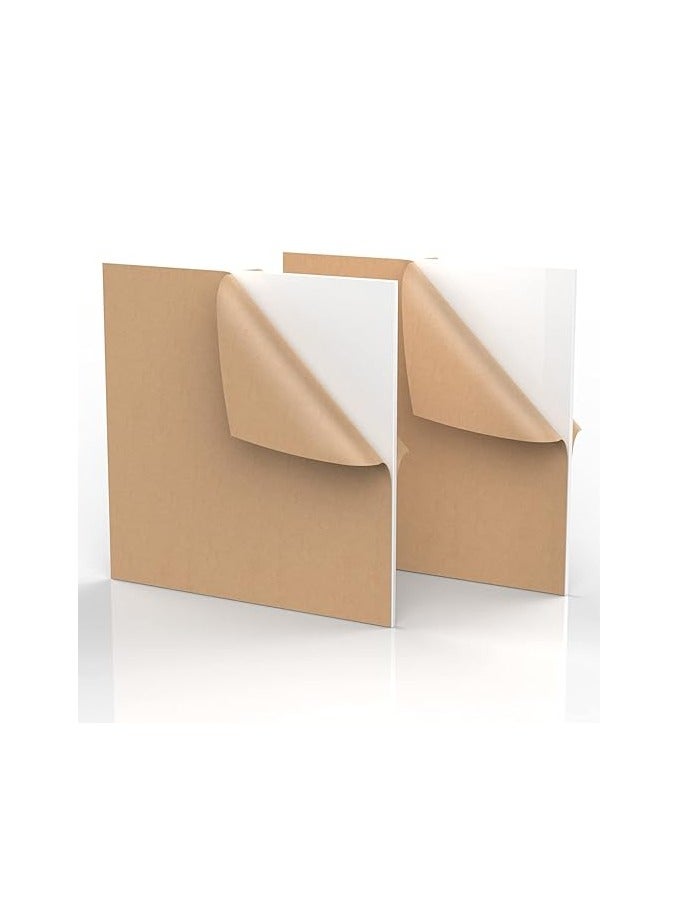 SLASA Acrylic Sheet Plexiglass 12” x 12” Square Panel 1/8” Thick, Plexi Glass Board with Protective Paper for Signs, DIY Display Projects, Craft and Easy to Cut, 2-Pack, White - Image 1