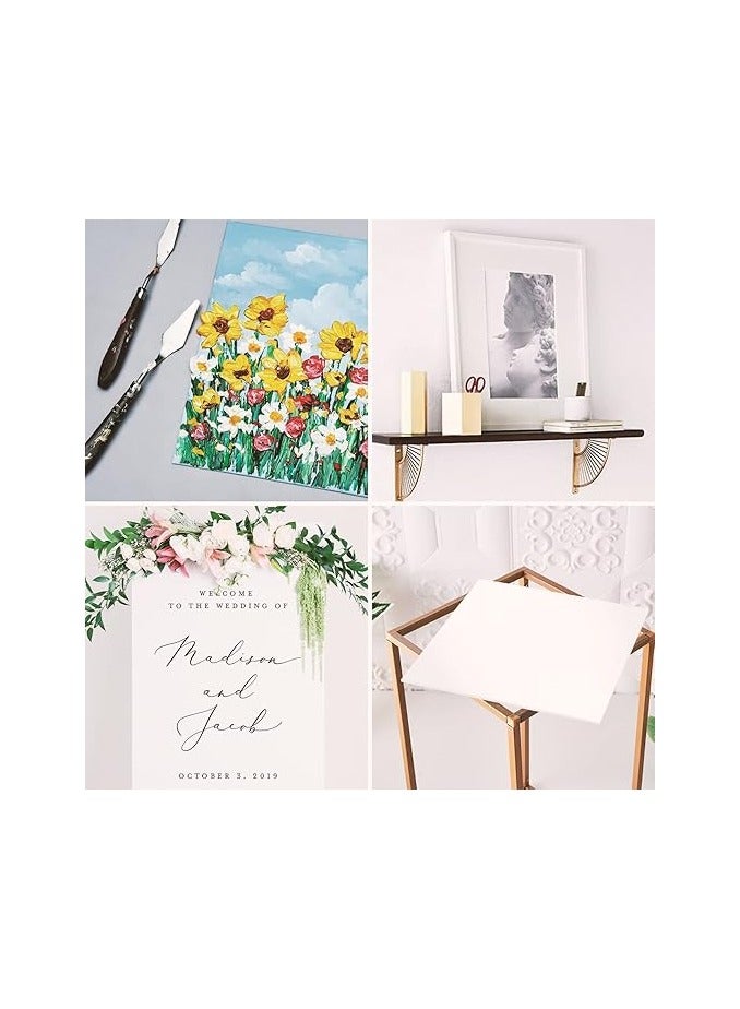 SLASA Acrylic Sheet Plexiglass 12” x 12” Square Panel 1/8” Thick, Plexi Glass Board with Protective Paper for Signs, DIY Display Projects, Craft and Easy to Cut, 2-Pack, White - Image 3