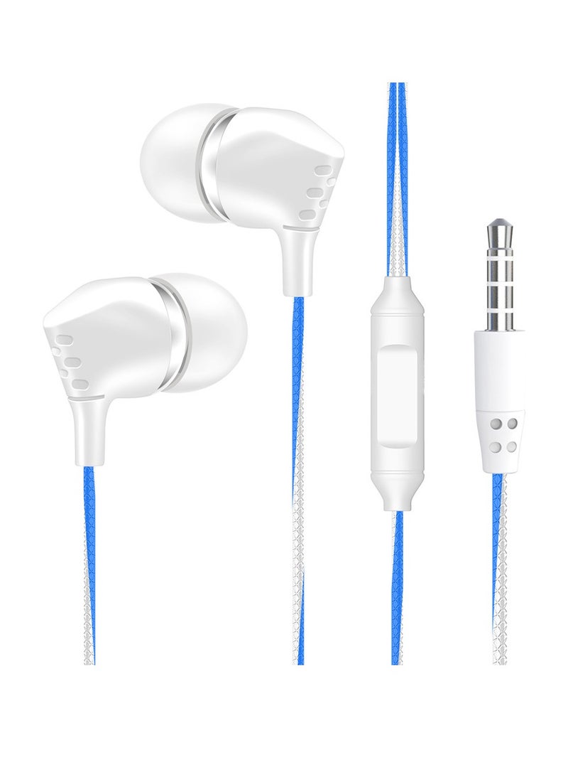 Generic In-ear noise-canceling headphones wire-controlled music headphones (white)  - Image 1