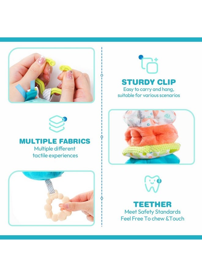 Jollybaby Jollybaby Baby Musical Pull String Hanging Toy for Stroller Car Seat Crib Play Gym, Plush Stuffed Whale Toy for Carseat with Music Teether Crinkle Paper, Sensory Toy for 0-6-12-18 Months Baby Gift  - Image 4