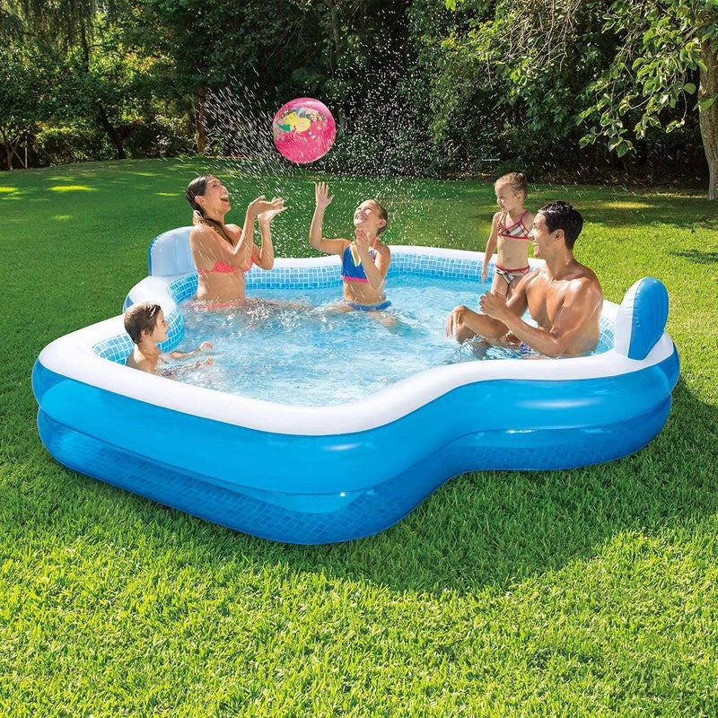 Member's Mark Elegant Family Pool 10 Feet Long 2 Inflatable Seats with Backrests. New Version - Image 5