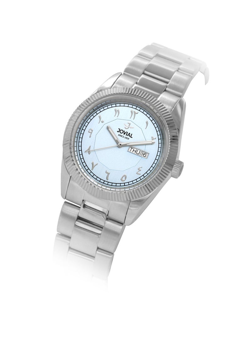 JOVIAL  2014 LSMQ 04 E , Women's Fashion Watch,  Stainless steel , 32 mm, Blue Dial, Fold Over Clasp, Day and Date Display - Image 2