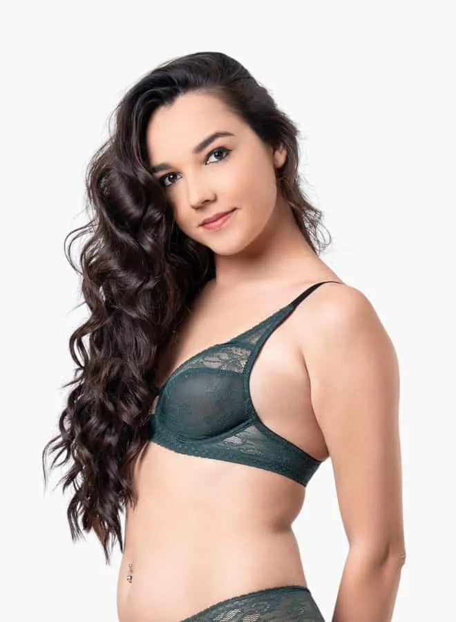 Aadaraya Wired Non Padded Lace Bra For Female