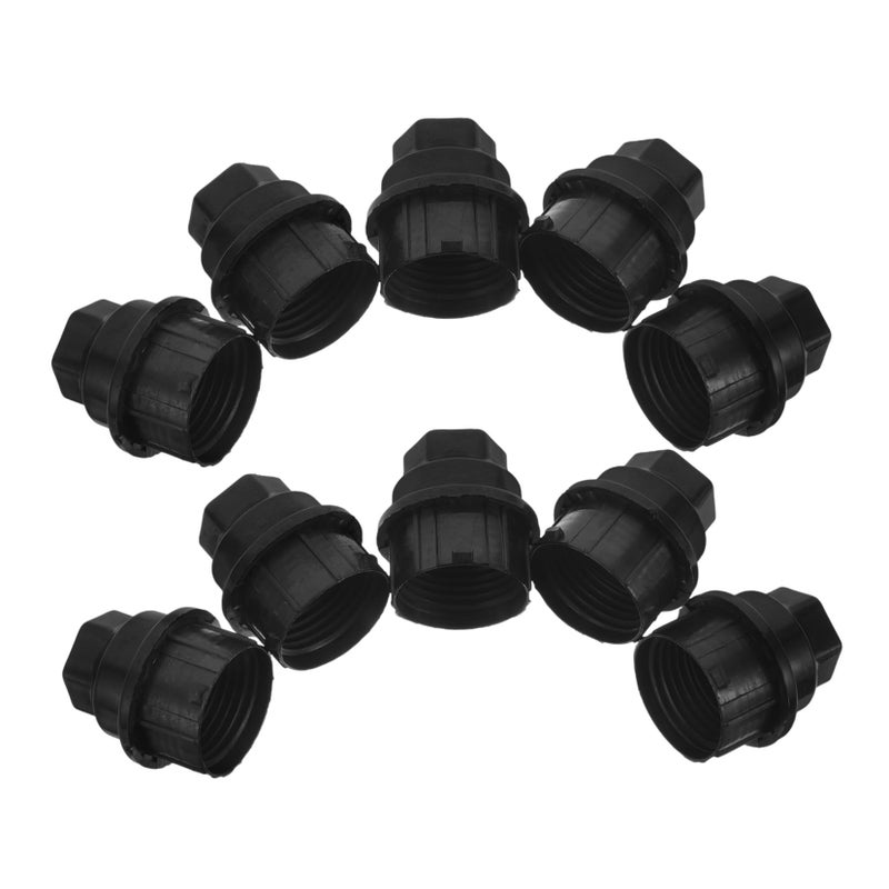 10Pcs Black Plastic Wheel Nut Covers Easy Installation Tire Lug Nut Caps Hub Protection - Image 2