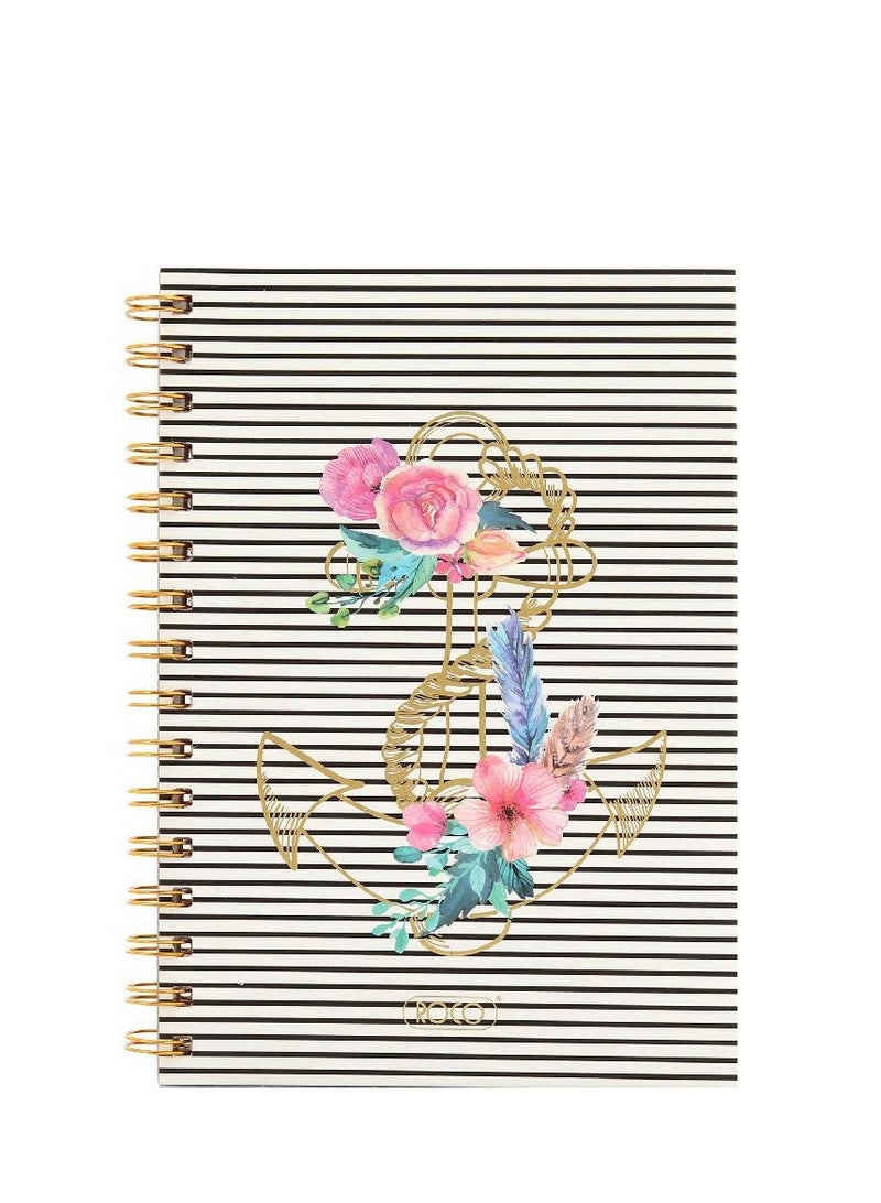 ROCO Notebook Floral StripesA580 Sheets - Image 1