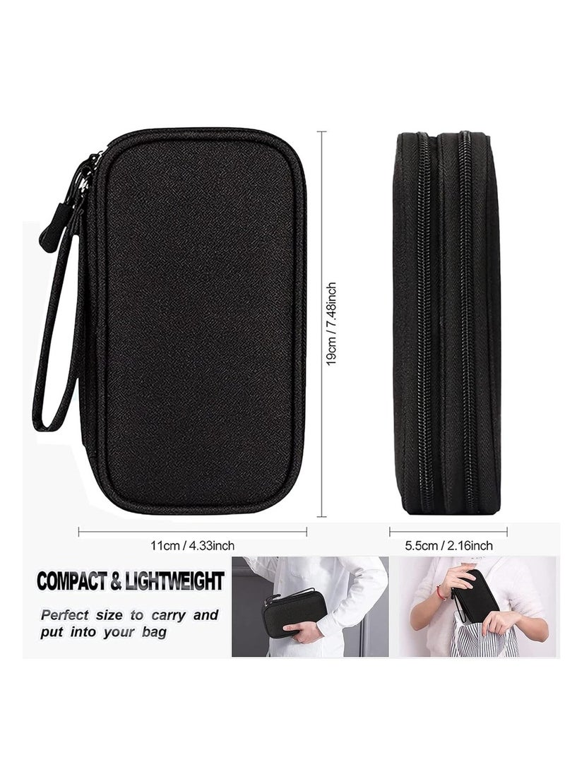 بيوينتي Portable Electronic Accessories Bag Organizer Travel Gadgets Storage Case Cable Organizer Pouch Compatible For Charger USB Cables SD Memory Cards Earphone Flash Hard  - Image 4