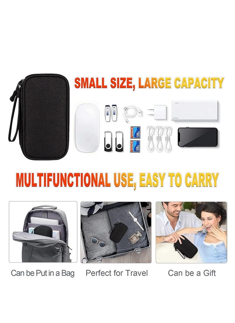 بيوينتي Portable Electronic Accessories Bag Organizer Travel Gadgets Storage Case Cable Organizer Pouch Compatible For Charger USB Cables SD Memory Cards Earphone Flash Hard  - Image 5