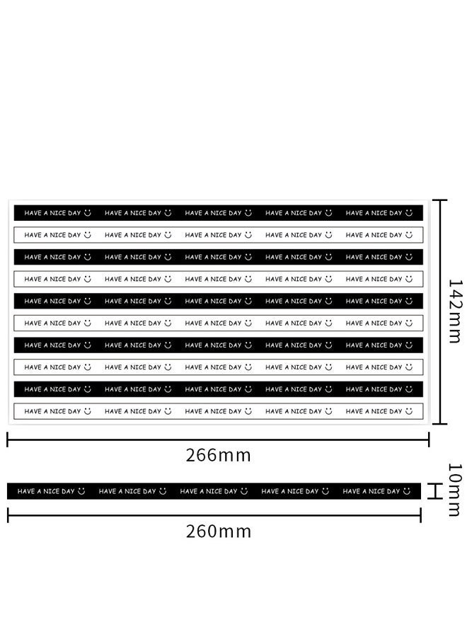 BF HOME Long Strip English Sticker Labels for Baking Packaging – 100pcs Adhesive Sealing & Decorative Stickers for Dessert, Cake Boxes, and Gifts - Image 3