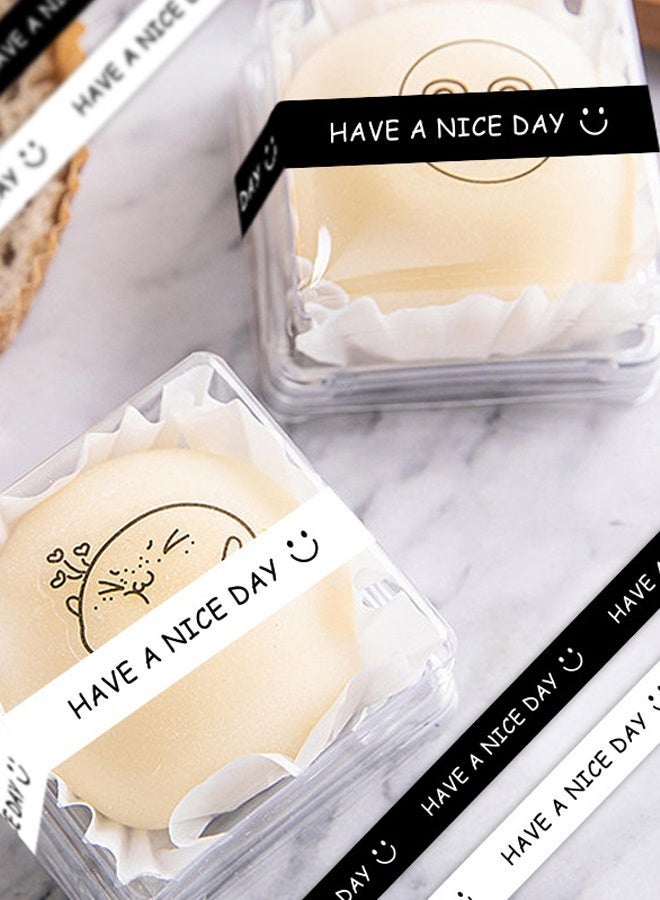 BF HOME Long Strip English Sticker Labels for Baking Packaging – 100pcs Adhesive Sealing & Decorative Stickers for Dessert, Cake Boxes, and Gifts - Image 2