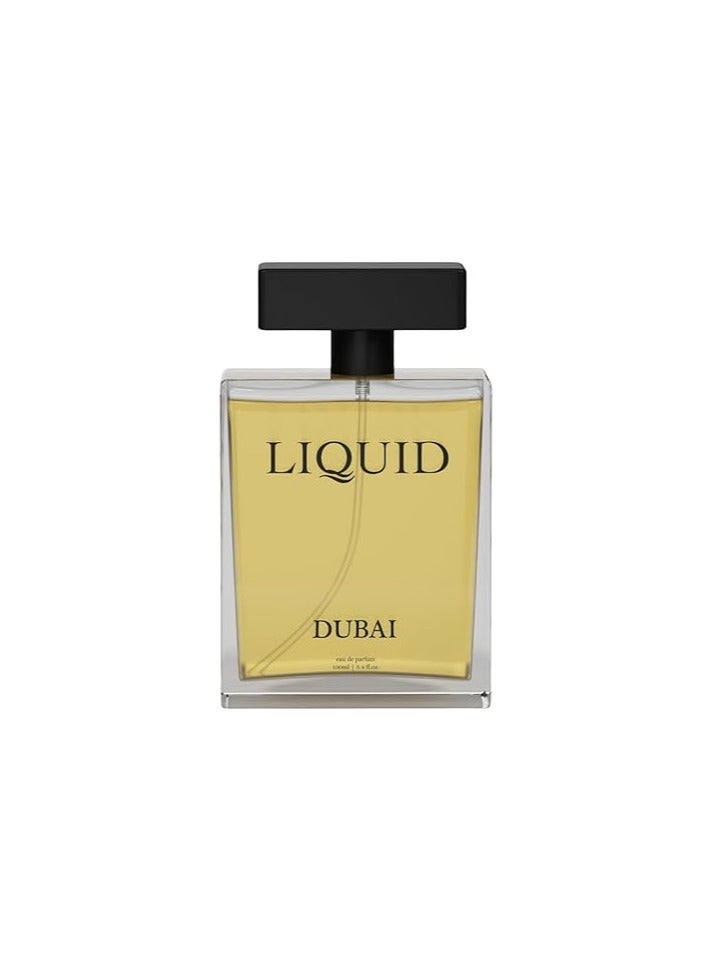 LIQUID Luxury Dubai Perfume 100ml for Men – Premium Fragrance with Long-Lasting Smell, Masculine Scent Perfect for Party Wear & Date Nights, Luxurious Gift for Men Featuring Woody, Spicy and Oud Notes