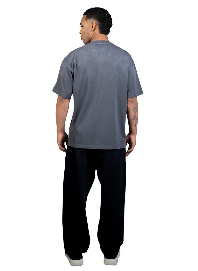 Tanjim Squad GREY TS RACING ACID WASH T-SHIRT-GREY for Men | Best Price UAE